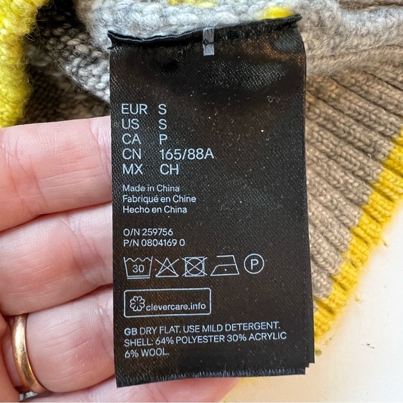 Pringle of Scotland H&M Collab Jacquard Knit Oversized Sweater Jumper - Picture 5 of 6